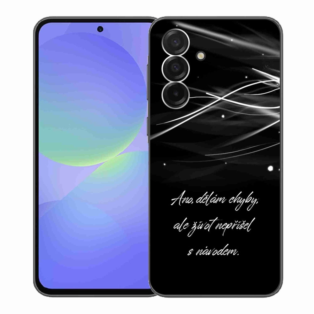 Gelový kryt mmCase na Samsung Galaxy A36 5G - citát černé pozadí
