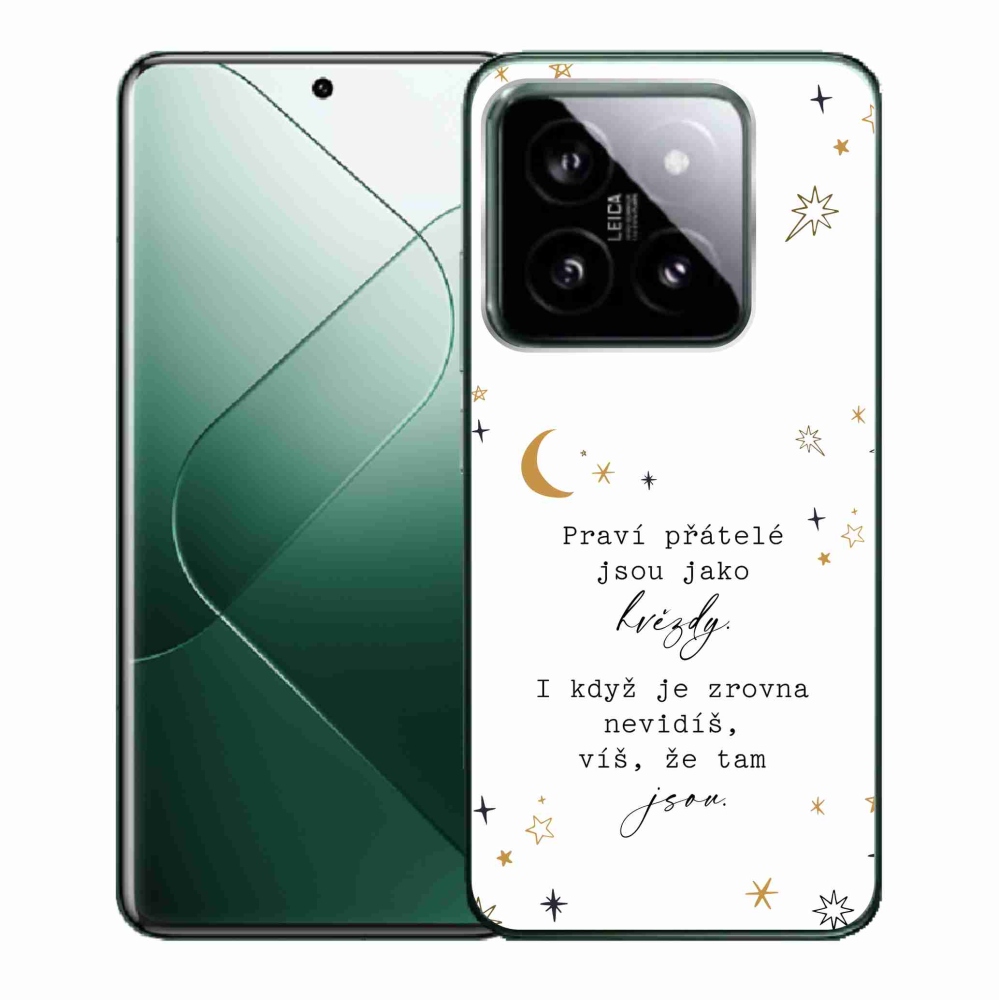 Gelový kryt mmCase na Xiaomi 14 - citát 6 bílé pozadí