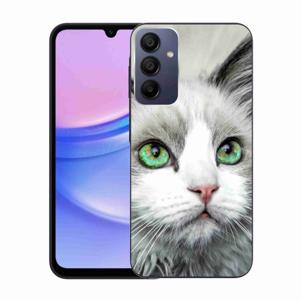 Gelový kryt mmCase na Samsung Galaxy A15 4G/5G - kočičí pohled