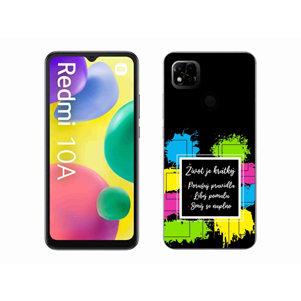 Gelový kryt mmCase na Xiaomi Redmi 10A - citát 5 černé pozadí
