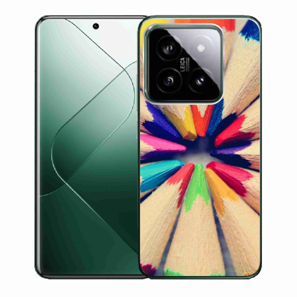 Gelový kryt mmCase na Xiaomi 14 - pastelky 