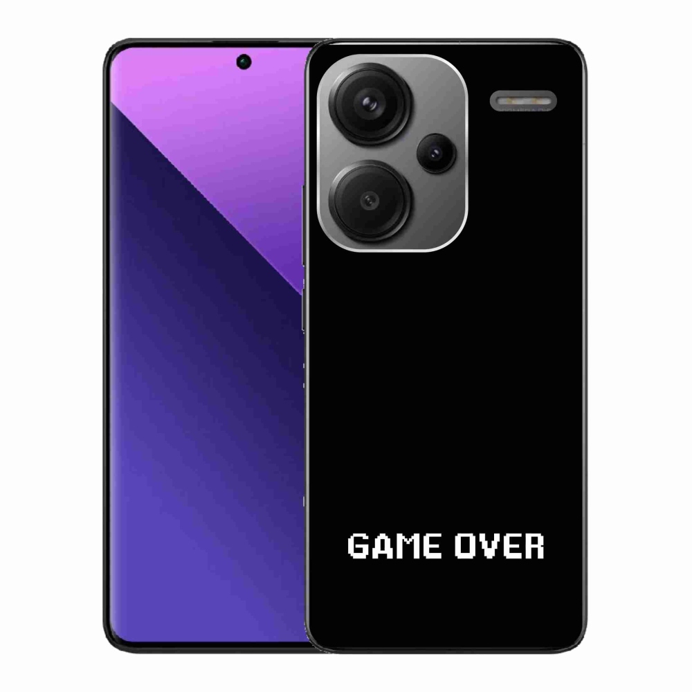Gelový kryt mmCase na Xiaomi Redmi Note 13 Pro+ 5G - game over černé pozadí