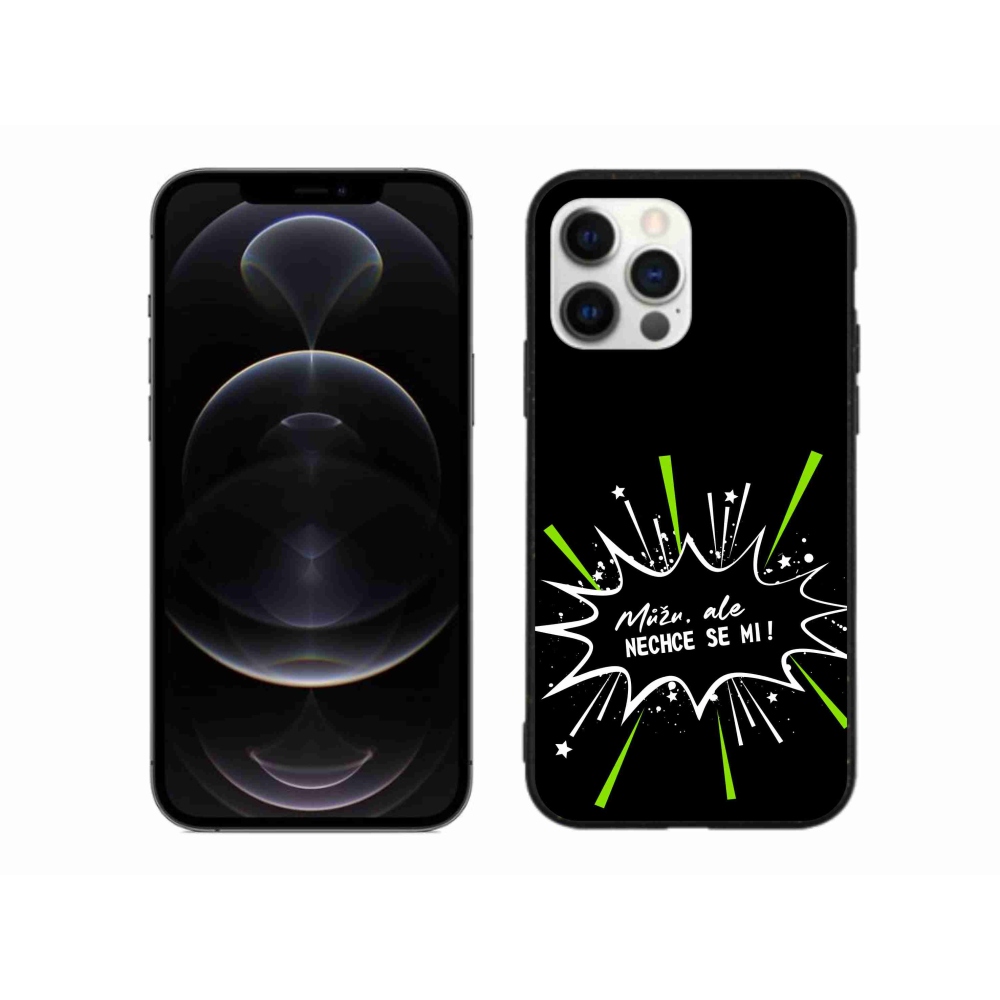 Gelový kryt mmCase na iPhone 12 Pro Max - vtipný text 11 černé pozadí
