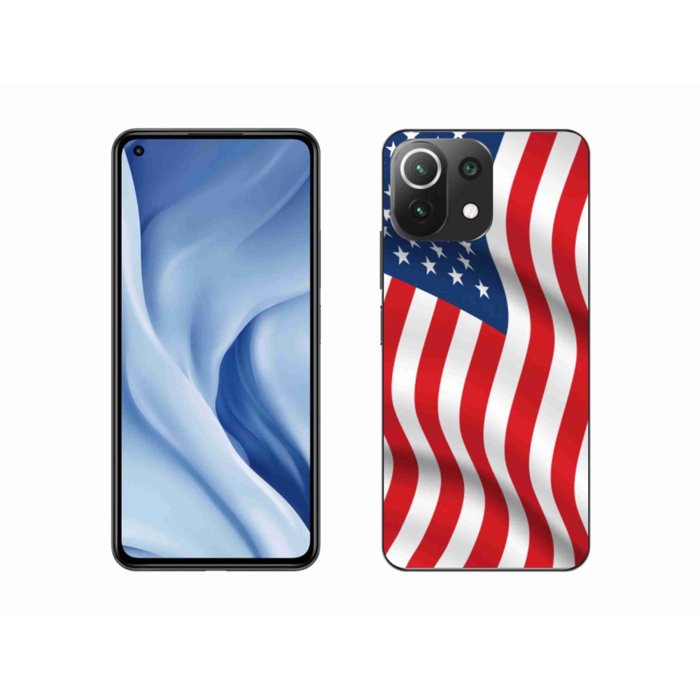 Gelový kryt mmCase na mobil Xiaomi Mi 11 Lite 4G/5G - USA vlajka