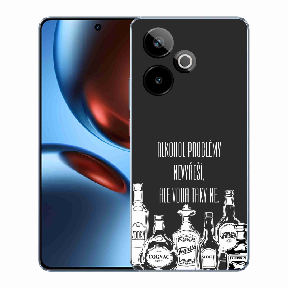 Gelový kryt mmCase na Realme GT 7 5G/GT 7T 5G - vtipný text černé pozadí
