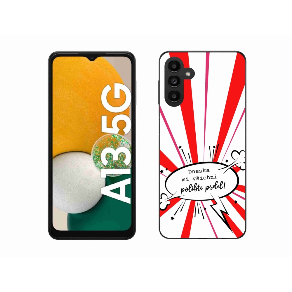 Gelový kryt mmCase na Samsung Galaxy A13 5G - vtipný text 15 bílé pozadí