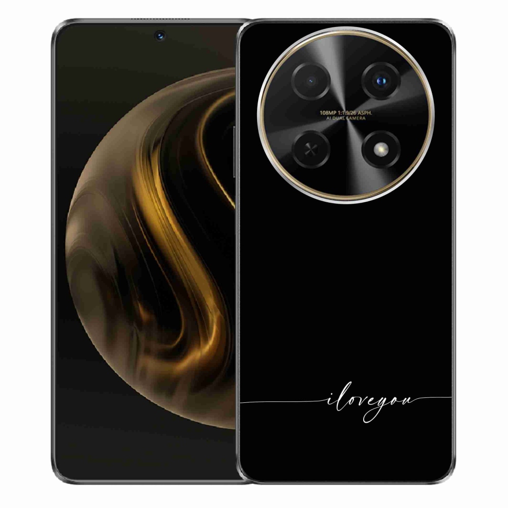 Gelový kryt mmCase na Huawei Nova 12i - I love you černé pozadí