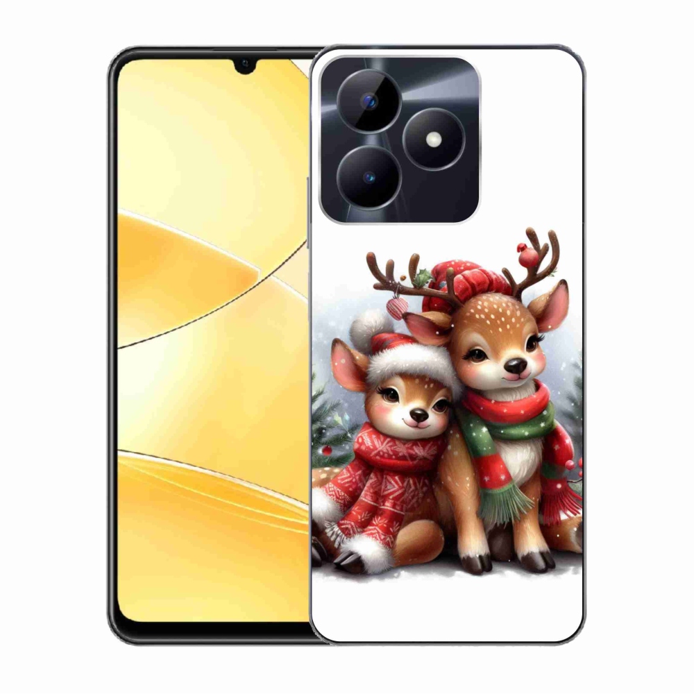 Gelový kryt mmCase na Realme C51/C53 - vánoční sobi