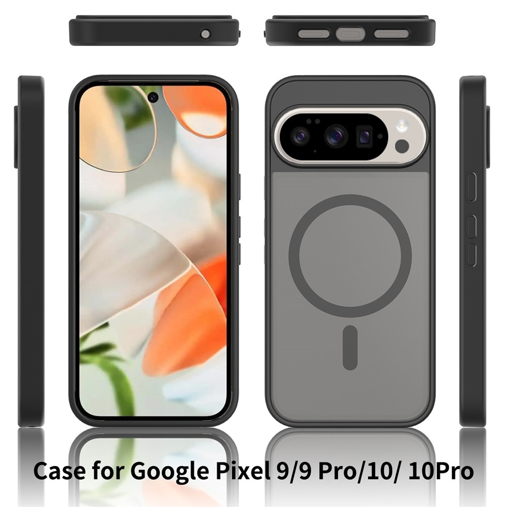 Skin gelový obal s pevnými zády a podporou MagSafe na Google Pixel 10 Pro/Pixel 10 - černý