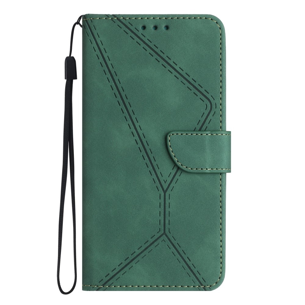 Linesy knížkové pouzdro na Xiaomi Redmi A5 (171.7x77.8x8.3mm) - zelené