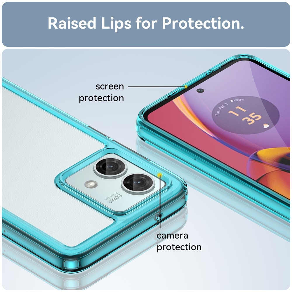 Gelový obal s pevnými zády na Motorola Moto G84 5G - světlemodrý