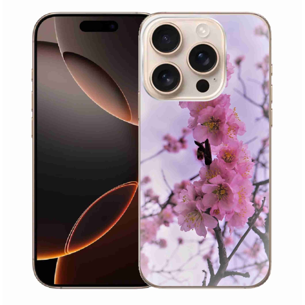 Gelový kryt mmCase na iPhone 16 Pro Max - květiny 7