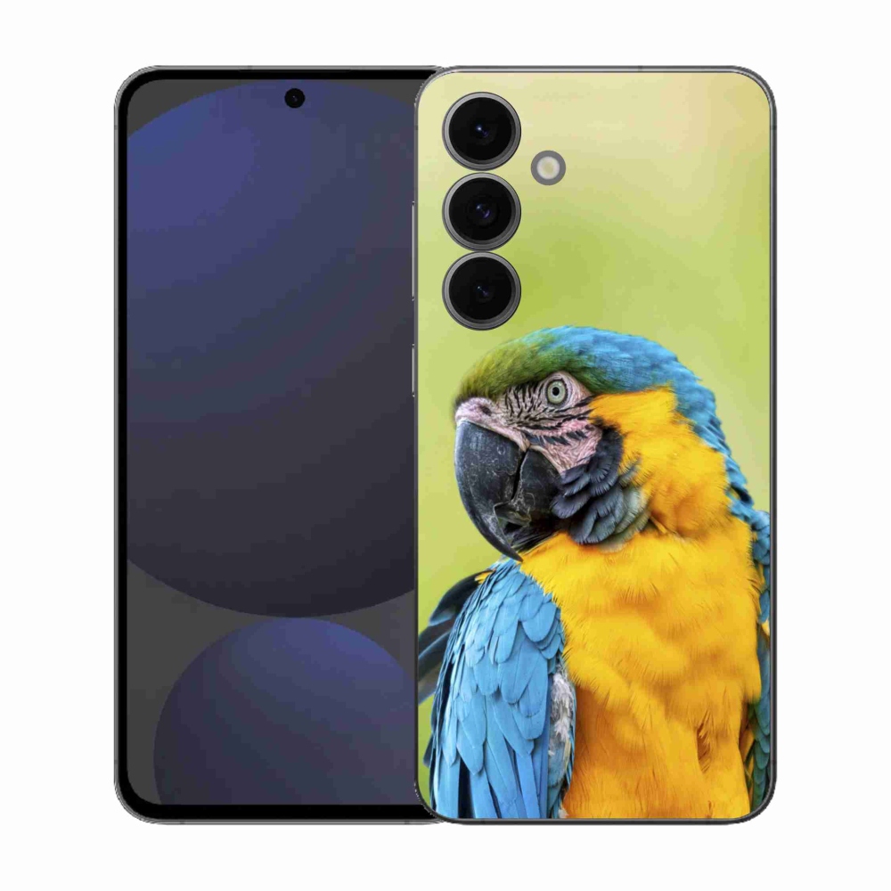Gelový kryt mmCase na Samsung Galaxy S25 FE - papoušek ara 2