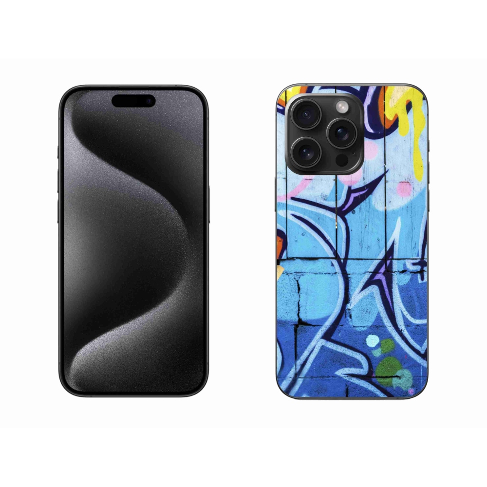 Gelový kryt mmCase na iPhone 15 Pro Max - graffiti