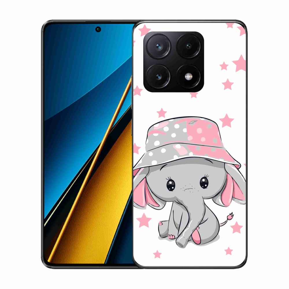 Gelový kryt mmCase na Xiaomi Poco X6 Pro 5G - růžový slon