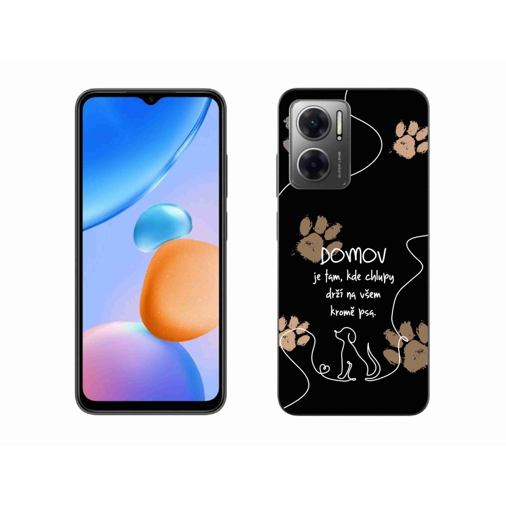 Gelový kryt mmCase na Xiaomi Redmi 10 5G - psí motiv černé pozadí
