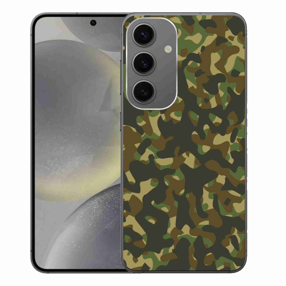 Gelový kryt mmCase na Samsung Galaxy S24+ - maskáčový vzor 1