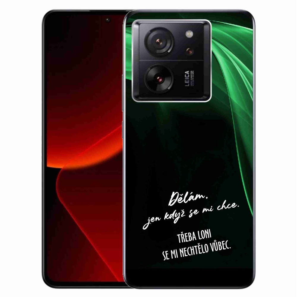 Gelový kryt mmCase na Xiaomi 13T/13T Pro - vtipný text 12 černé pozadí