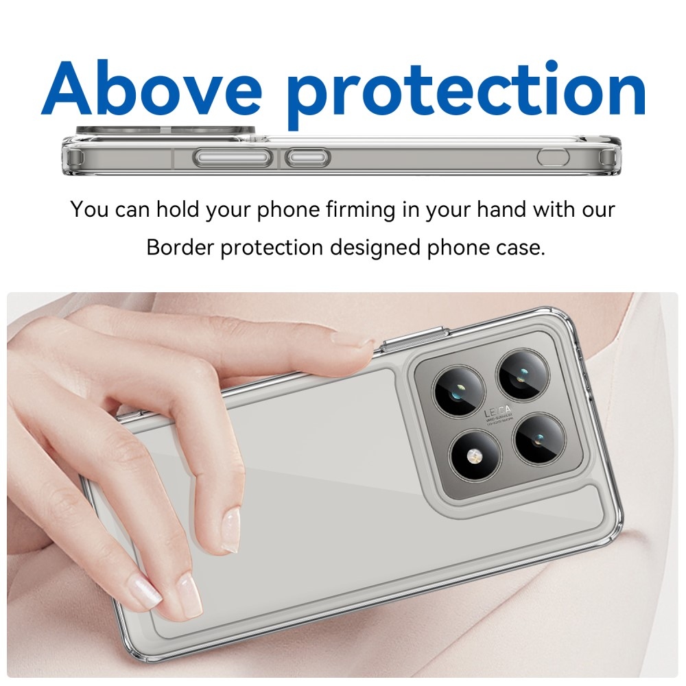 Gelový obal s pevnými zády na Xiaomi 14T/14T Pro - průhledný
