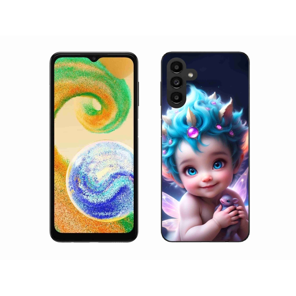 Gelový kryt mmCase na Samsung Galaxy A04s (164.7x76.7x9.1mm) - dítě s motýlími křídly