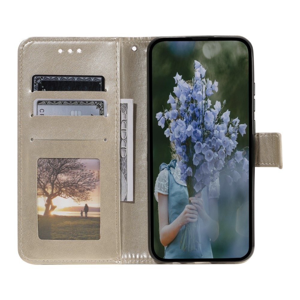 Mandala knížkové pouzdro na Xiaomi Redmi Note 14 - zlaté