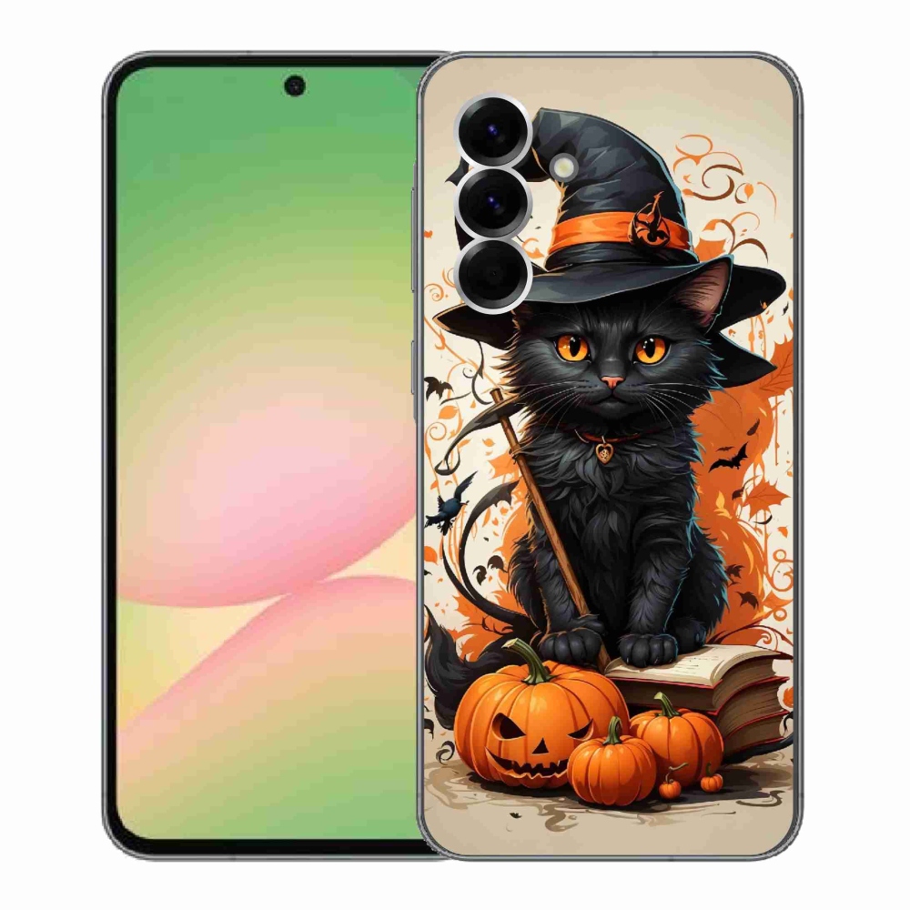 Gelový kryt mmCase na Samsung Galaxy A56 5G - kocour čaroděj