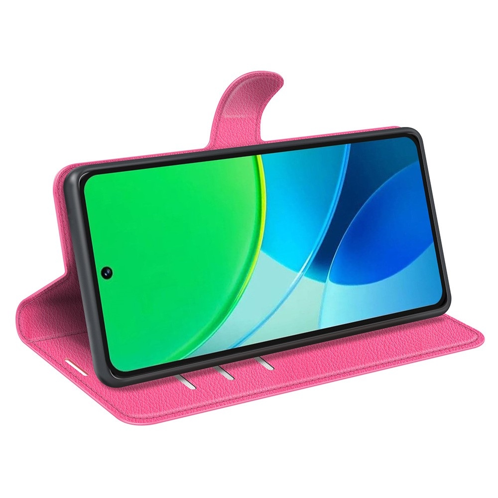 Litchi knížkové pouzdro na Vivo Y19s - rose