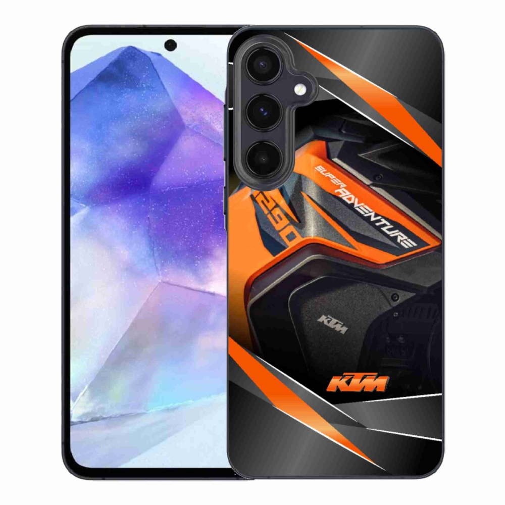 Gelový kryt mmCase na Samsung Galaxy A55 5G - motorka ktm