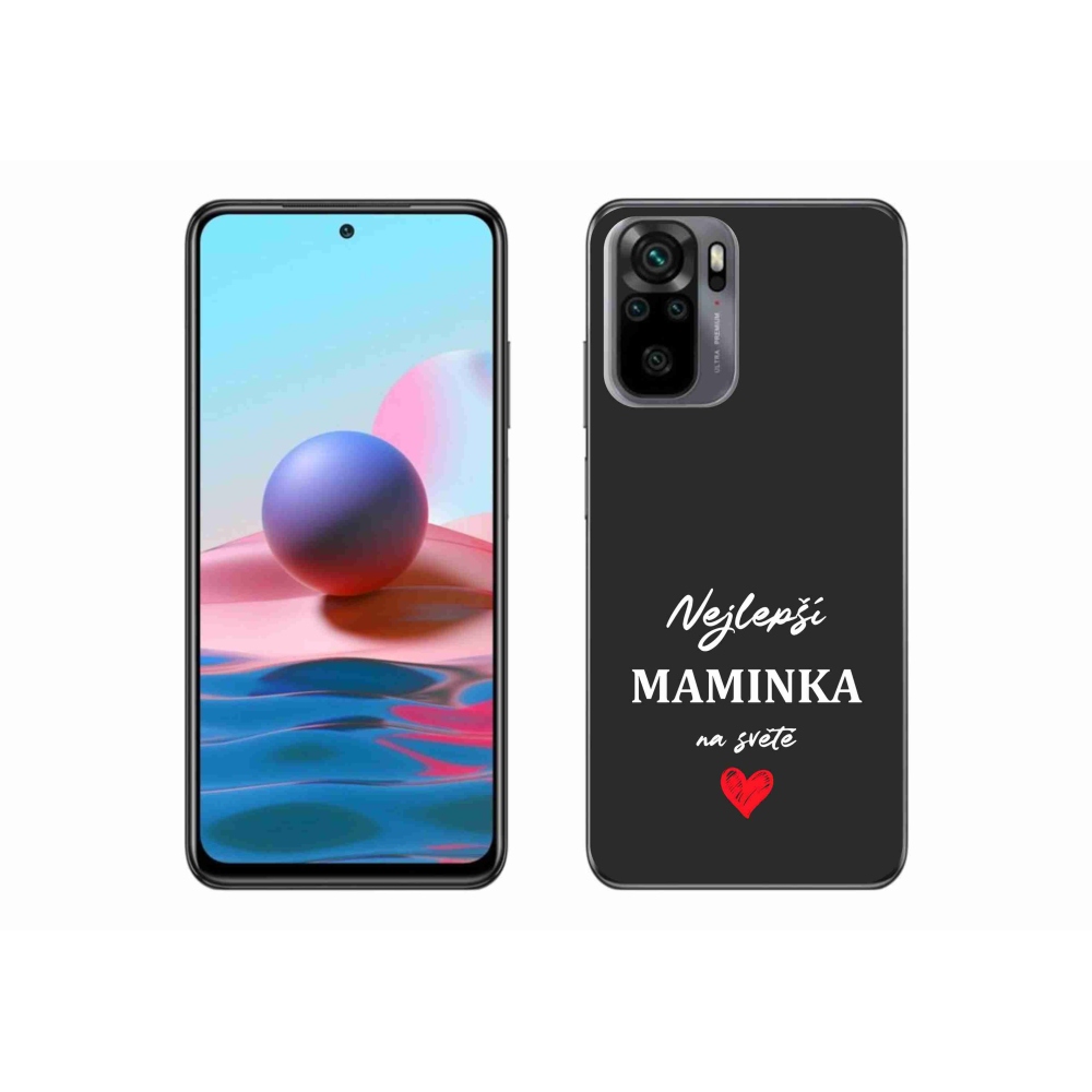 Gelový kryt mmCase na Xiaomi Redmi Note 10 4G - nejlepší maminka 1 černé pozadí