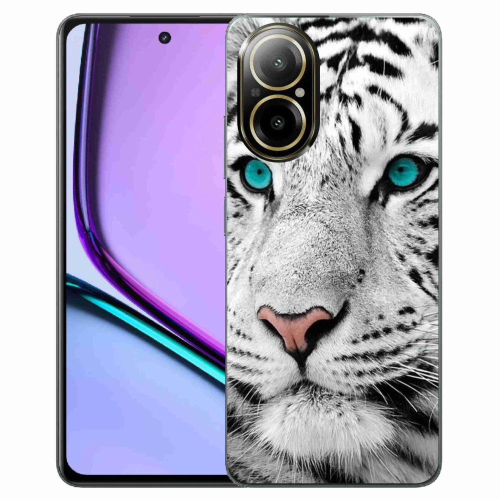 Gelový kryt mmCase na Realme C67 - bílý tygr