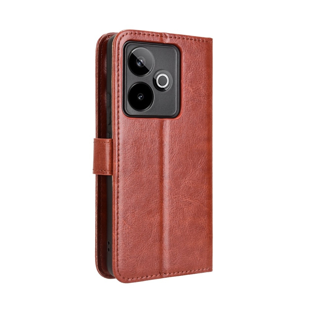 Crazy knížkové pouzdro na Realme GT 7 5G - hnědé