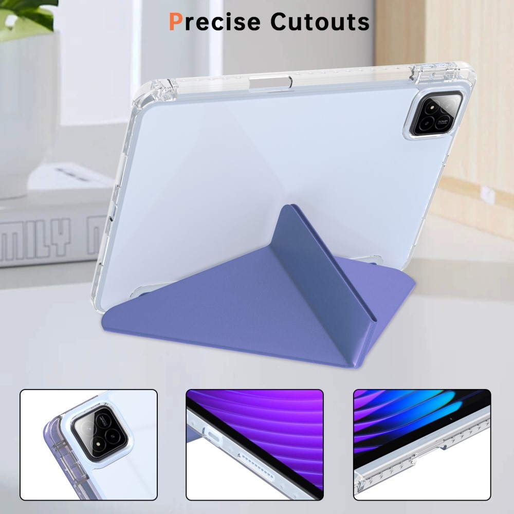 Origami chytré polohovací pouzdro na tablet Xiaomi Pad 7/7 Pro - tmavěfialové