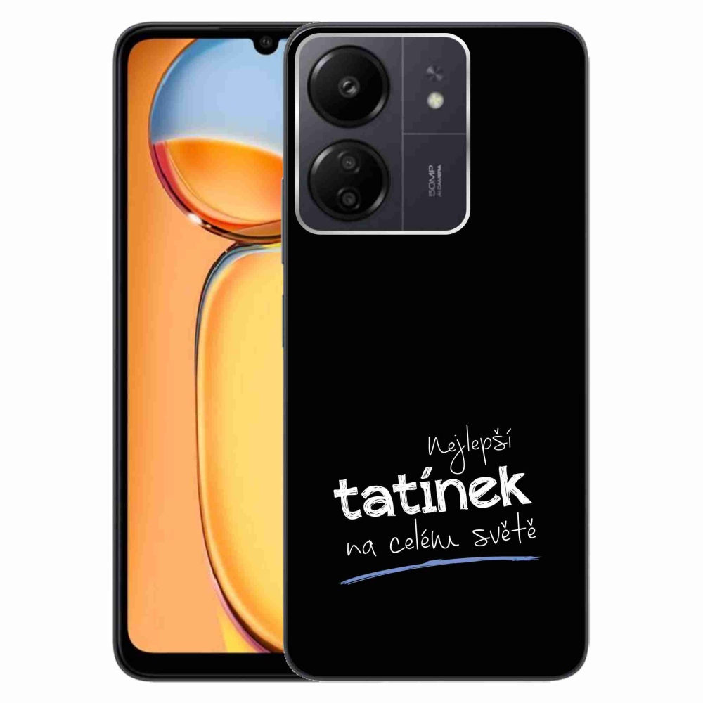 Gelový kryt mmCase na Xiaomi Poco C65/Redmi 13C - nejlepší tatínek 4 černé pozadí