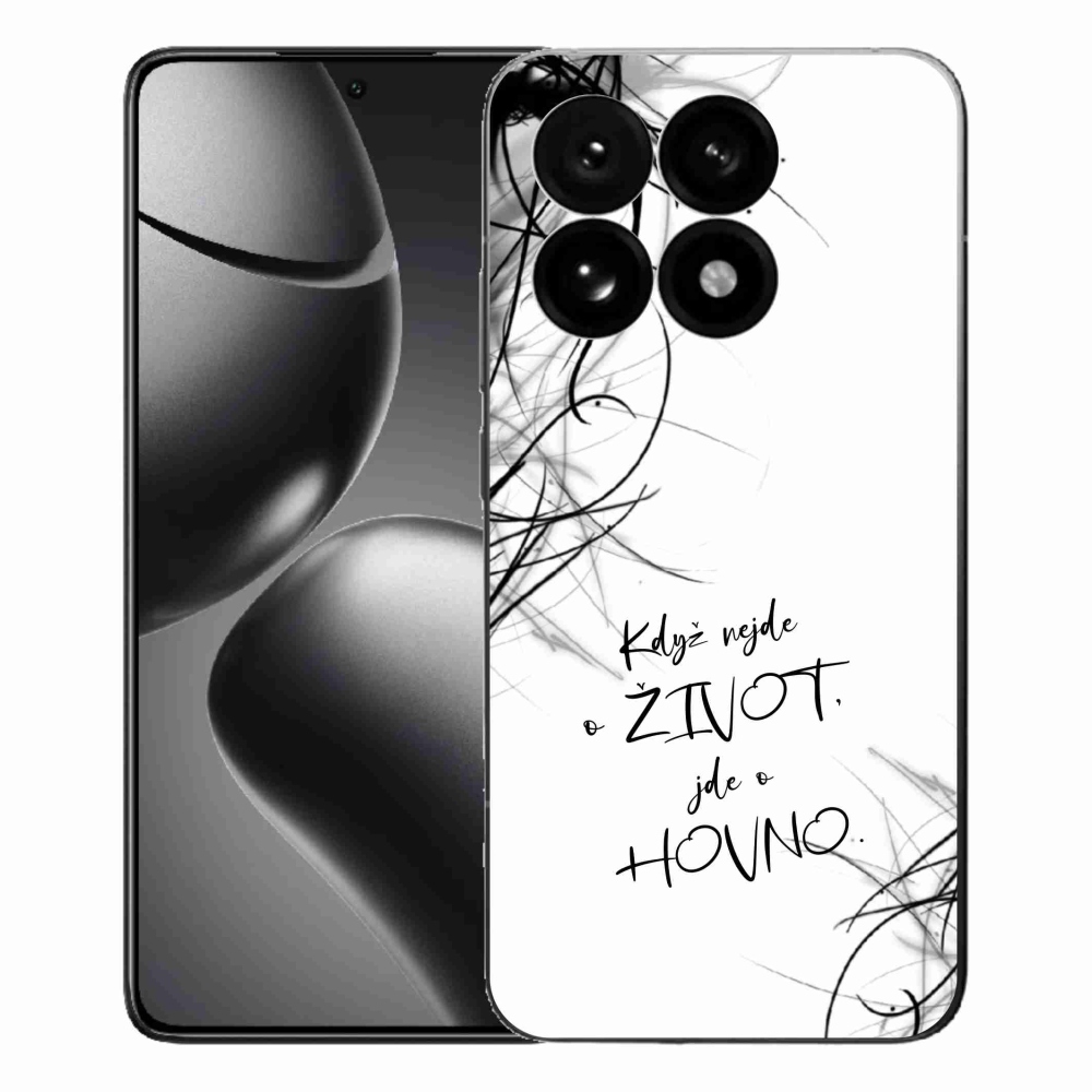 Gelový kryt mmCase na Xiaomi 15T - vtipný text 16 bílé pozadí