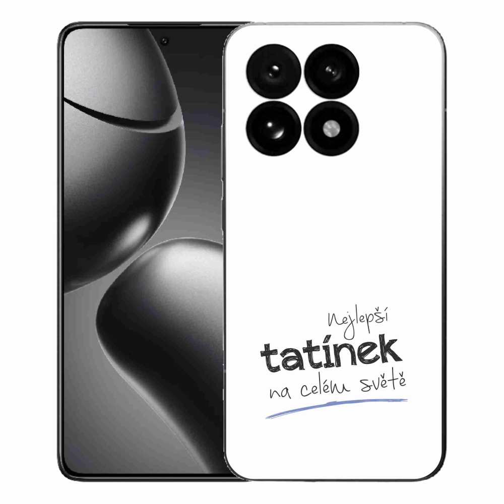 Gelový kryt mmCase na Xiaomi 15T - nejlepší tatínek 4 bílé pozadí