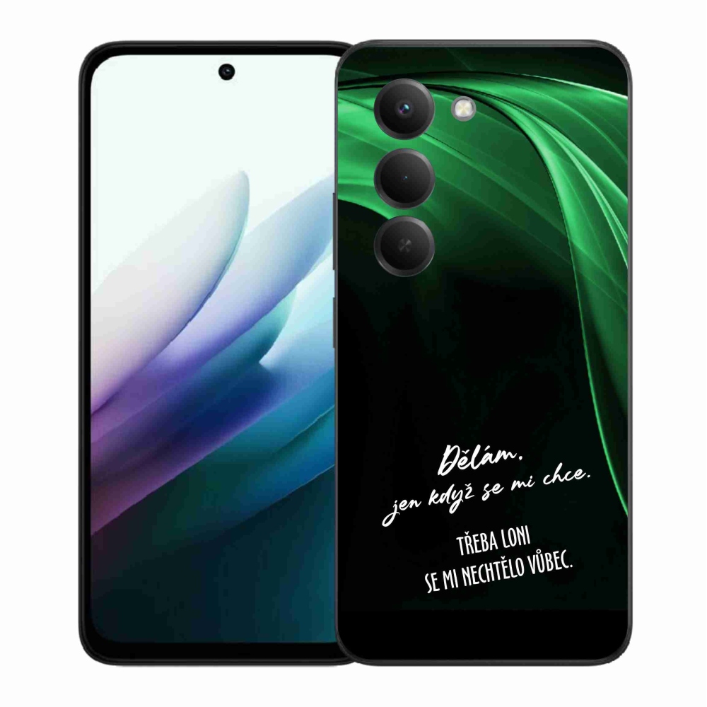 Gelový kryt mmCase na Xiaomi Redmi 15 4G/5G (171mm) - vtipný text 12 černé pozadí