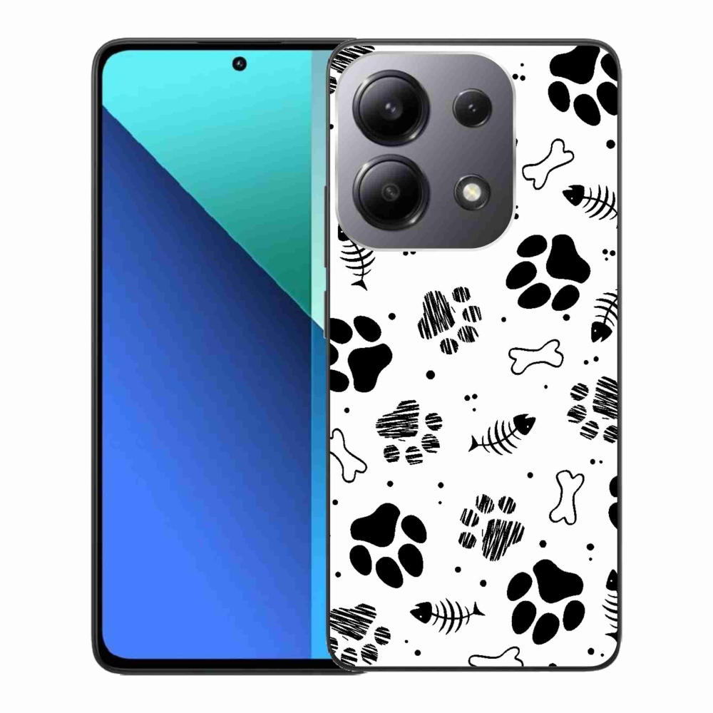 Gelový kryt mmCase na Xiaomi Redmi Note 13 - psí tlapky 1