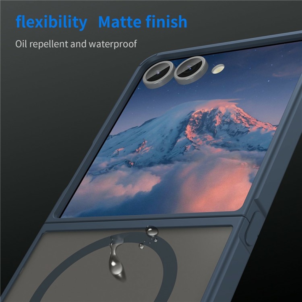 Case matný gelový obal s MagSafe na Samsung Galaxy Z Flip7 5G - modrý