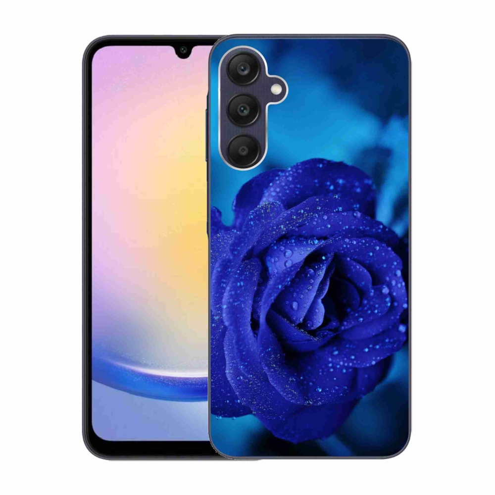 Gelový obal mmCase na Samsung Galaxy A25 5G - modrá růže