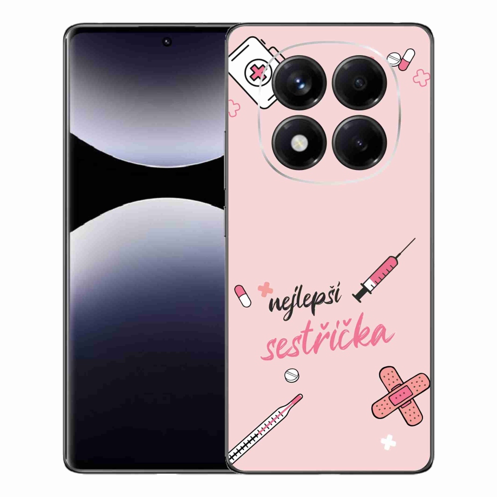 Gelový kryt mmCase na Xiaomi Redmi Note 14 Pro - nejlepší sestřička růžové pozadí