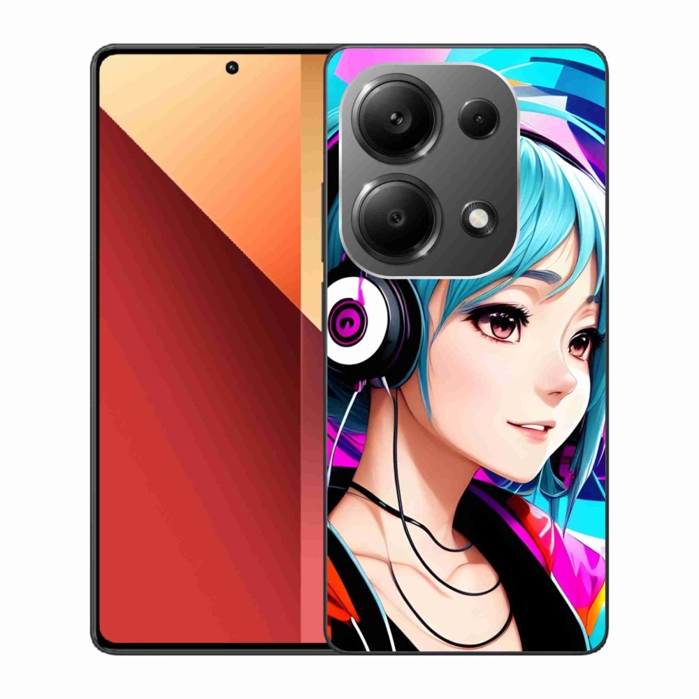 Gelový kryt mmCase na Xiaomi Redmi Note 13 Pro 4G/Poco M6 Pro - dívka se sluchátky