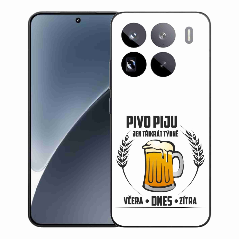 Gelový kryt mmCase na Xiaomi 15 Pro - pivní motiv bílé pozadí