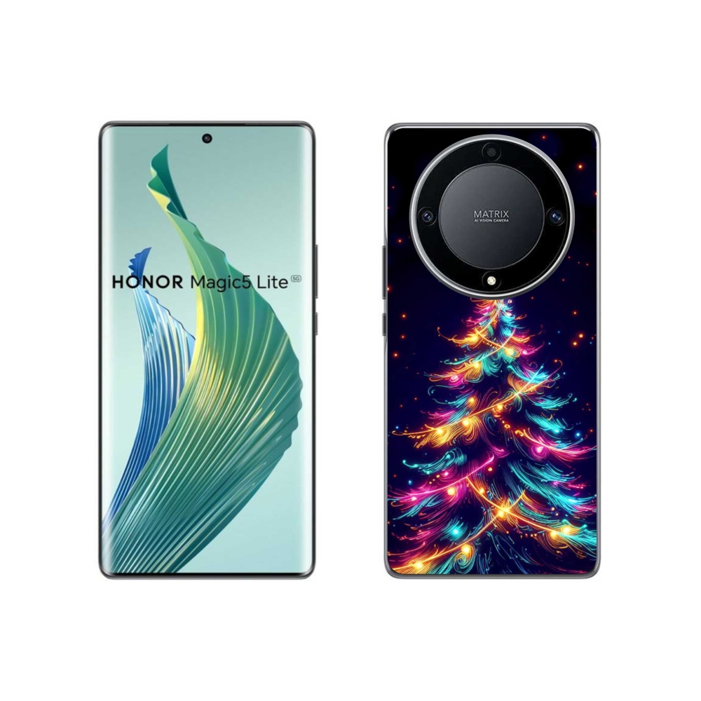Gelový kryt mmCase na Honor Magic 5 Lite 5G - neonový vánoční stromek