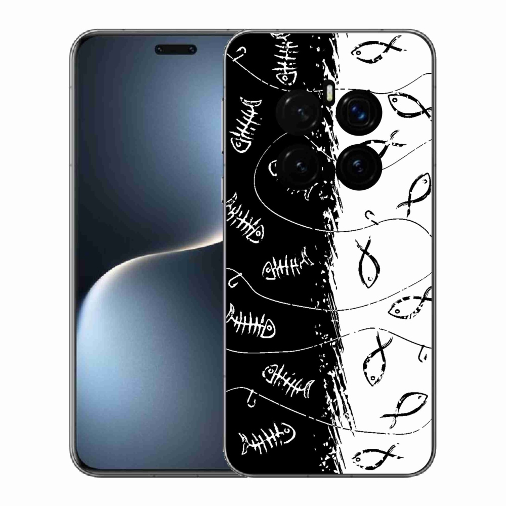 Gelový kryt mmCase na Honor Magic 7 Pro 5G - kostry a rybky
