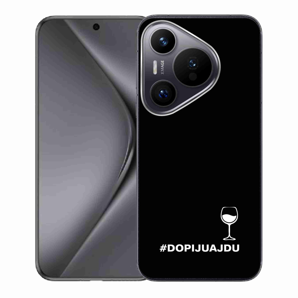 Gelový kryt mmCase na Huawei Pura 70 - vinný motiv černé pozadí