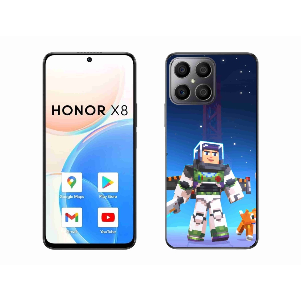Gelový kryt mmCase na Honor X8 4G - minecraft 2