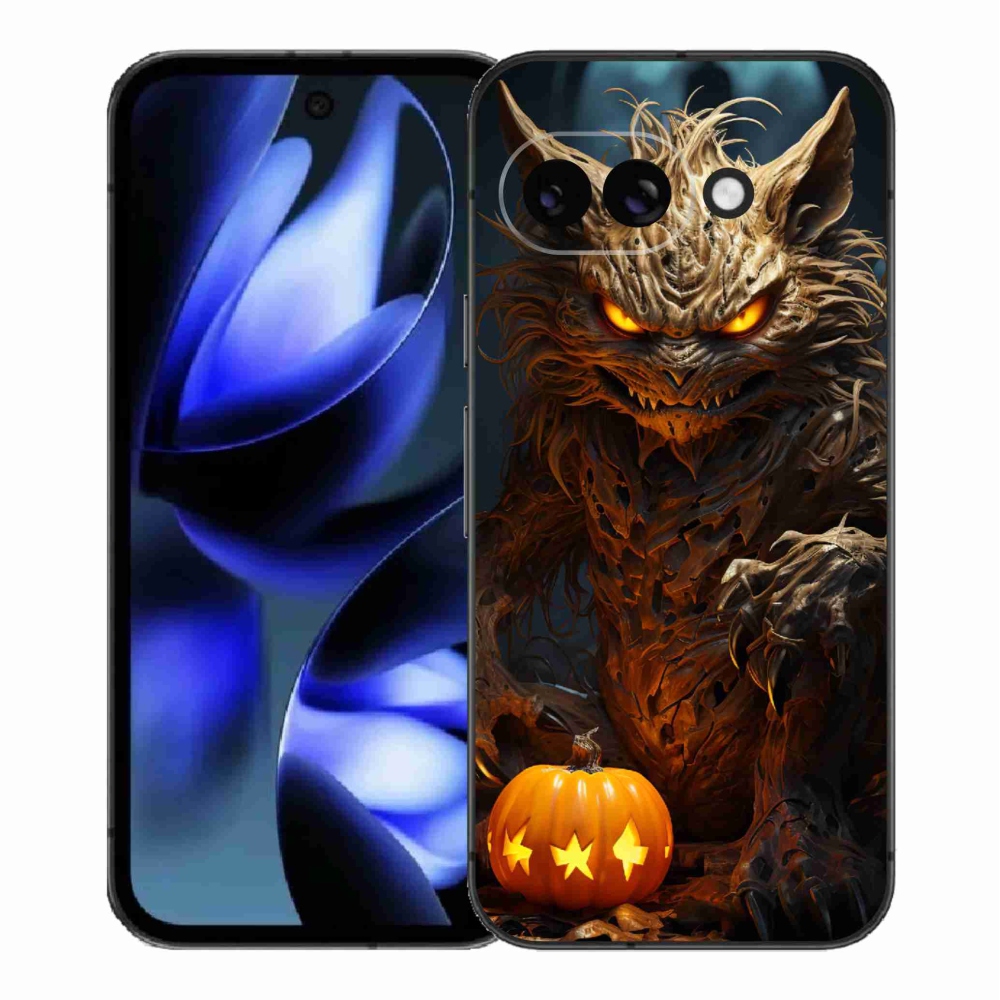 Gelový kryt mmCase na Google Pixel 9a - halloweenská příšera