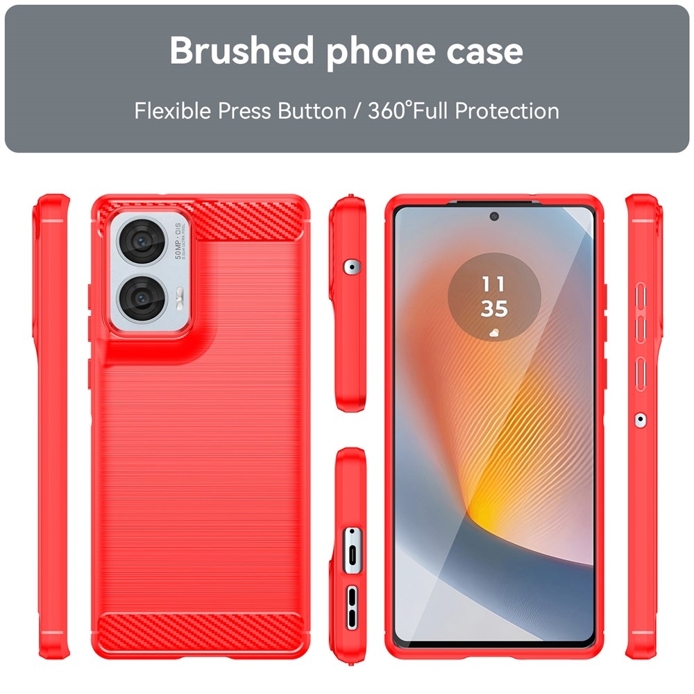 Carbon odolný gelový obal na Motorola Moto G85 5G - červený