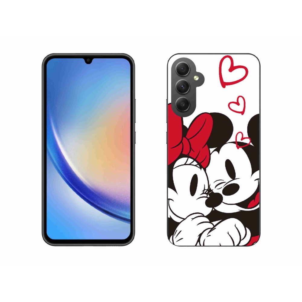 Gelový kryt mmCase na Samsung Galaxy A34 5G - minnie a mickey