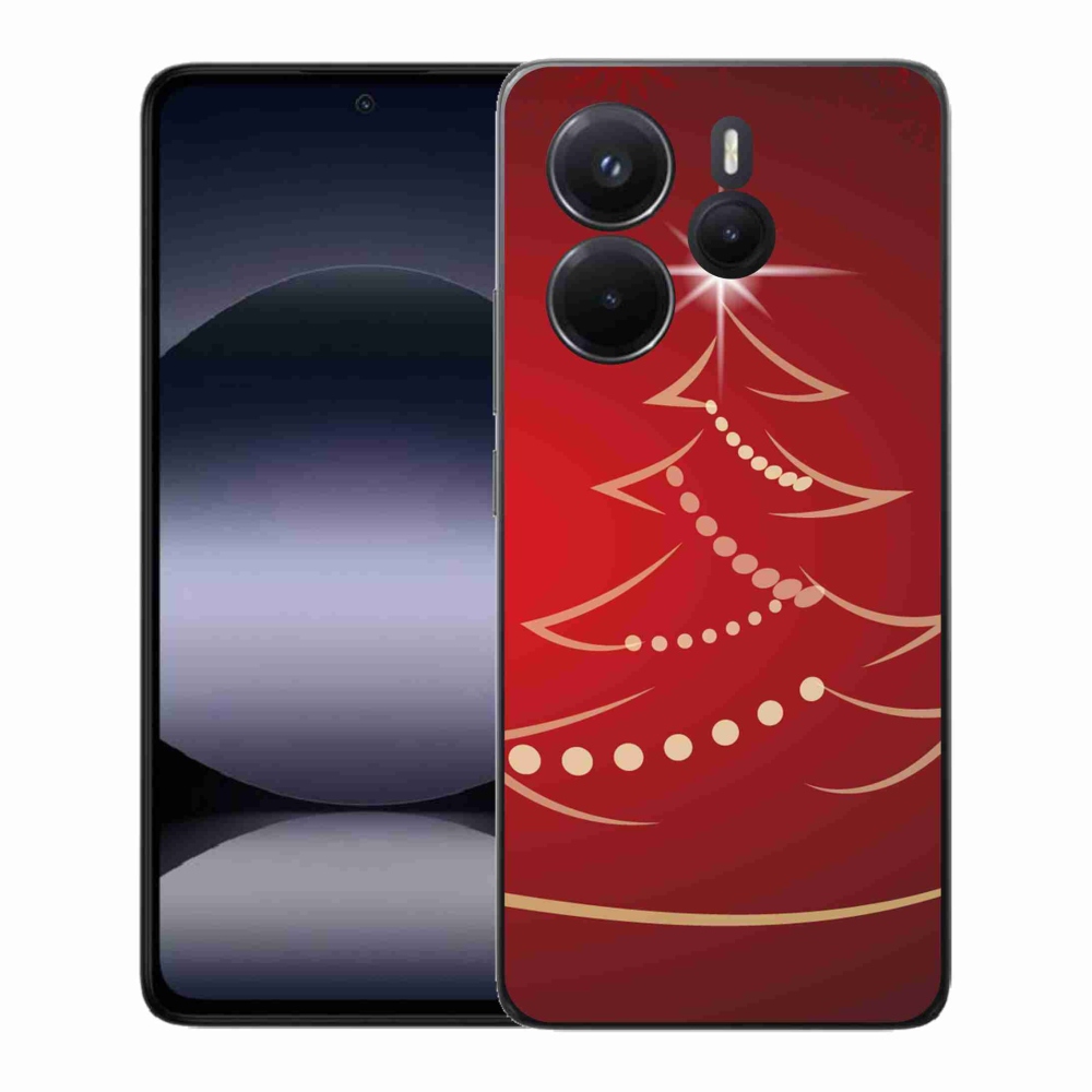 Gelový kryt mmCase na Xiaomi Redmi Note 14 - kreslený vánoční stromek